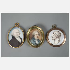 Konvolut Miniaturbildnisse