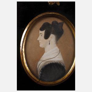 Vier biedermeierliche Miniaturen