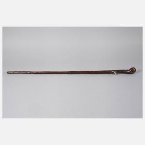 Spazierstock mit Silbermontierung