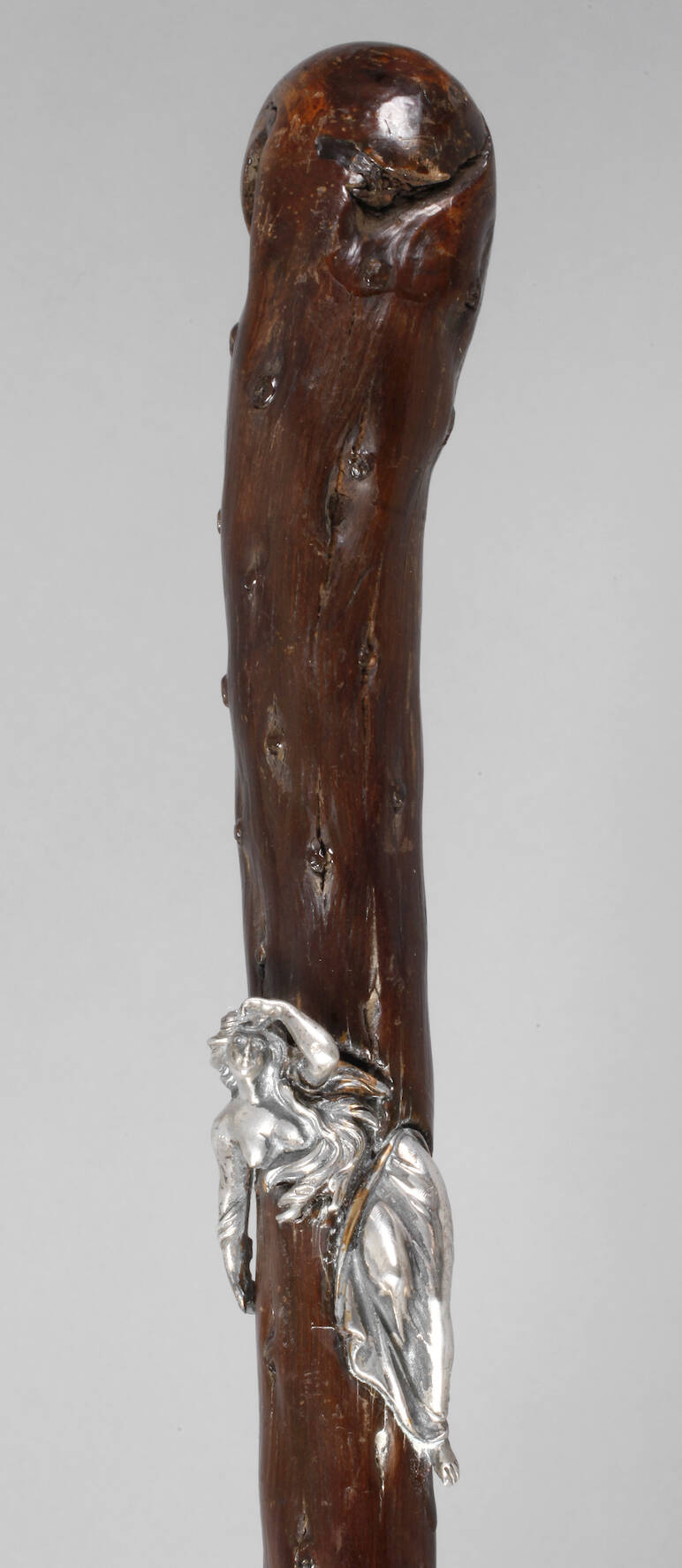 Spazierstock mit Silbermontierung