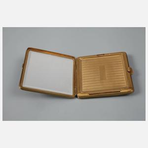 Puderdose mit Bernstein