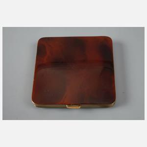 Puderdose mit Bernstein