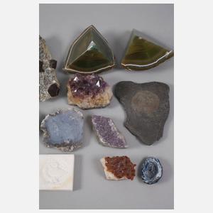 Kleine Mineralien- und Petrefaktensammlung
