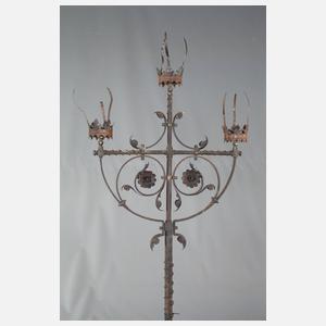 Paar Standkandelaber Schmiedeeisen