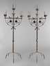 Paar Standkandelaber Schmiedeeisen