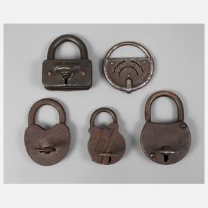 Konvolut Vorhängeschlösser
