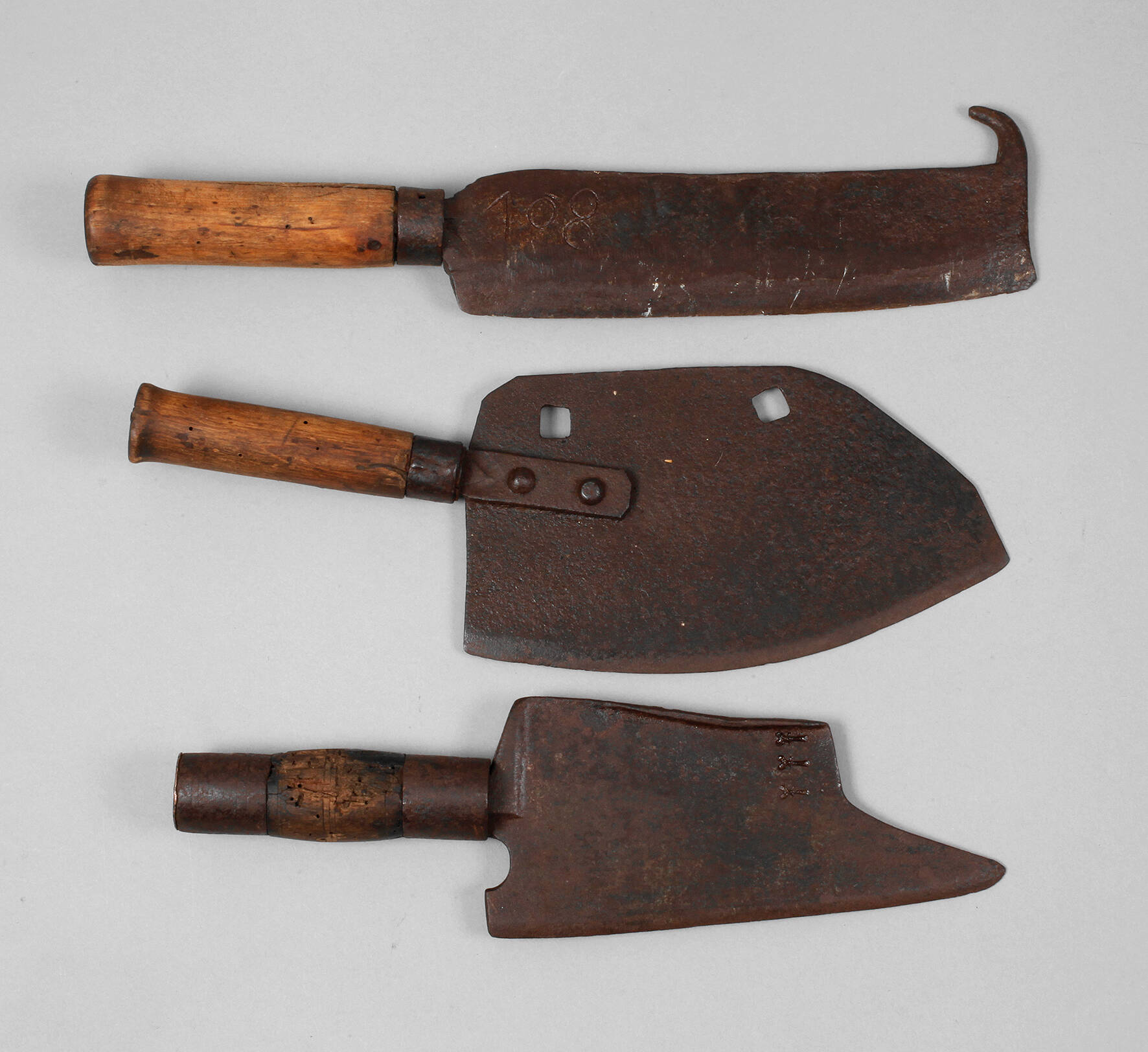 Drei Hackbeile