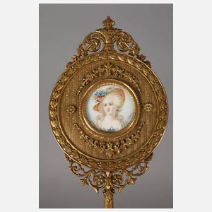 Handspiegel mit Miniatur