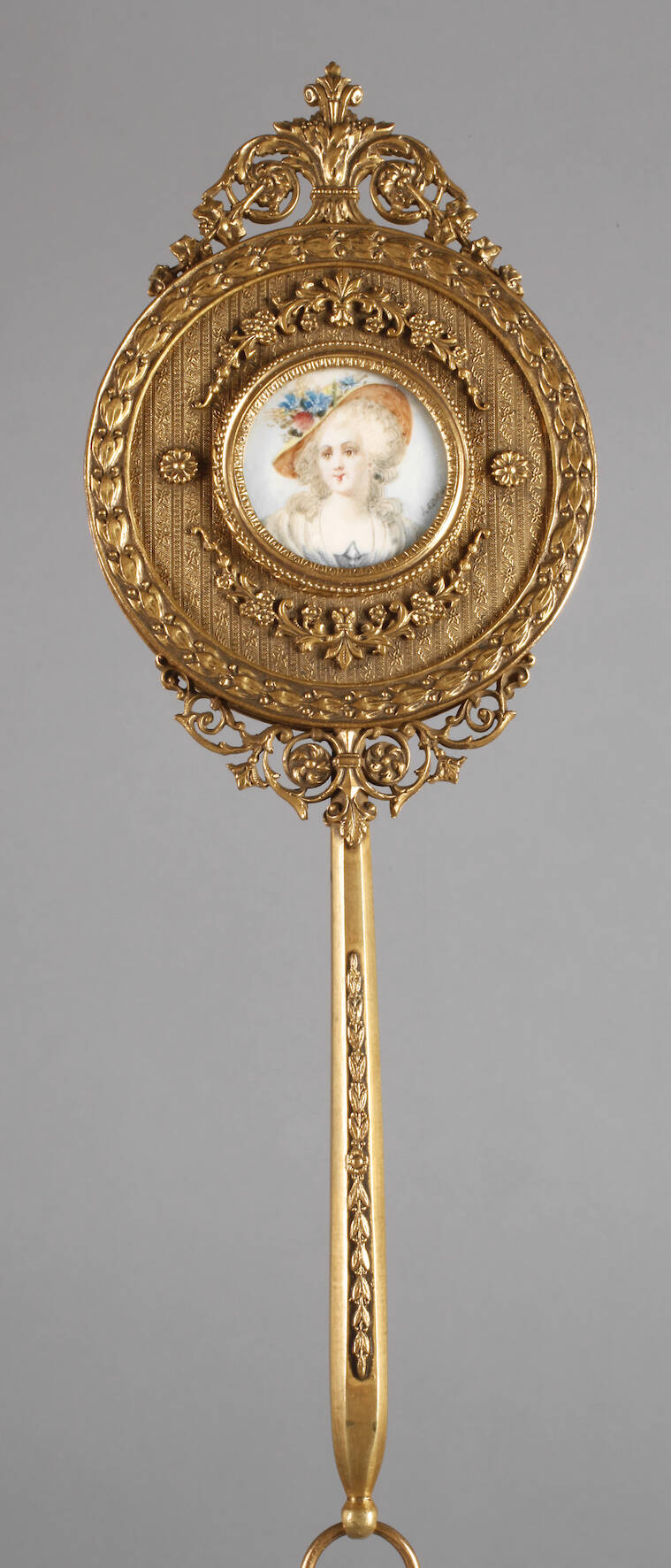 Handspiegel mit Miniatur