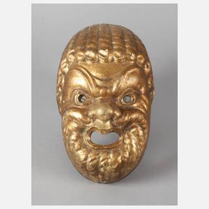 Vergoldete Holzmaske