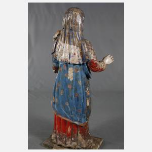 Große geschnitzte Madonnenfigur