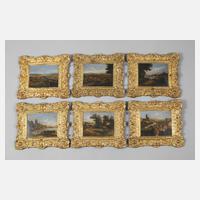 Sechs Lackmalereien Stobwasser, attr.111