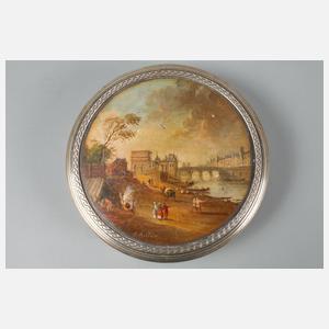 Silberdose mit Miniaturmalerei