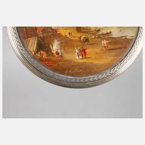 Silberdose mit Miniaturmalerei