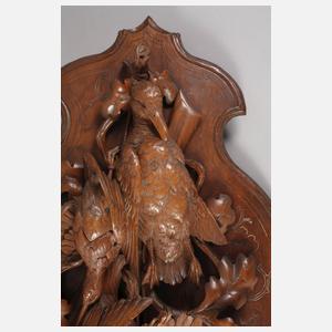 Zwei jagdliche Wandplatten