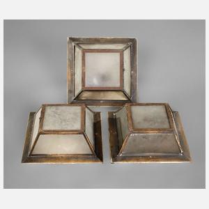 Drei Deckenlampen Jugendstil