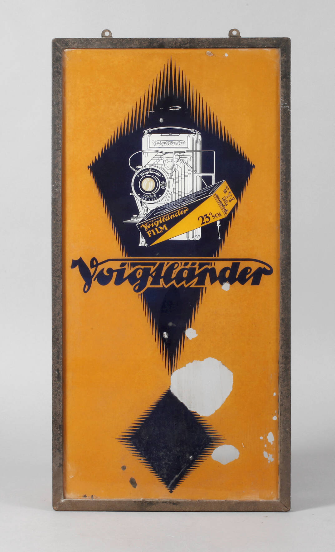 Glaswerbeschild Voigtländer