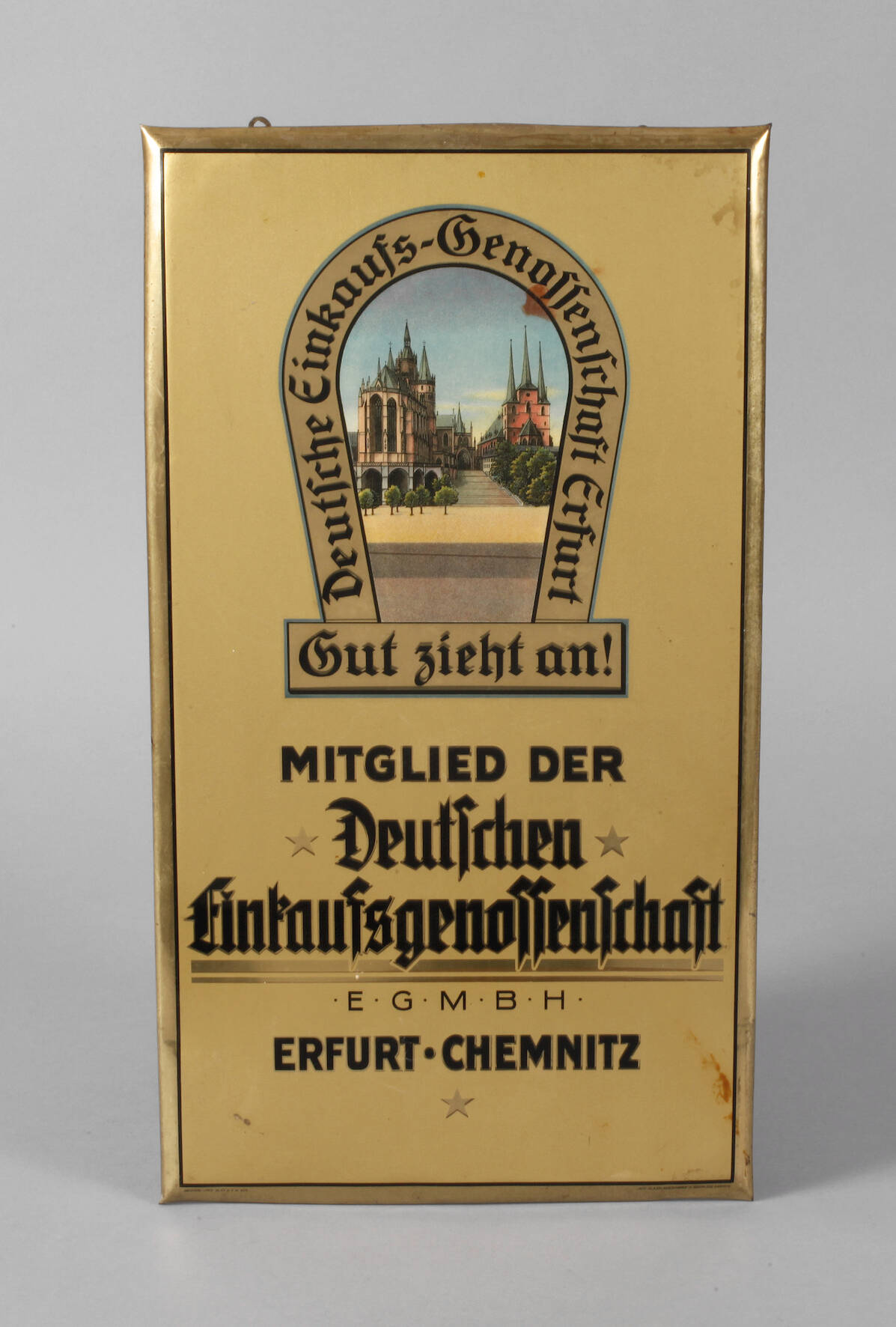 Werbeschild Deutsche Einkaufsgenossenschaft