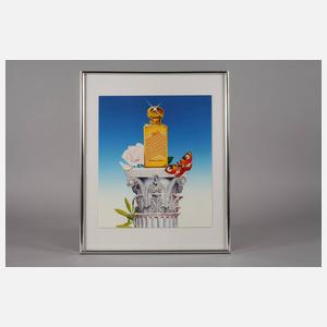 Zwei Entwürfe Parfumwerbung "Dieci"