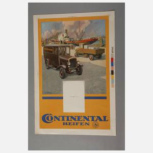 Drei Werbeplakate Continental