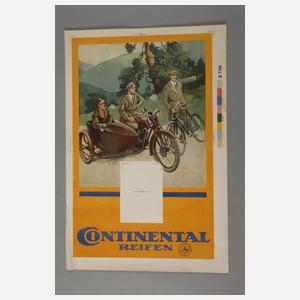 Drei Werbeplakate Continental