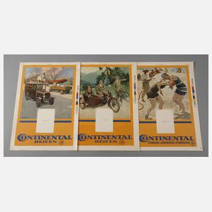Drei Werbeplakate Continental