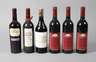 Sechs Flaschen Rotwein