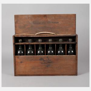 Sechs Flaschen Rotwein