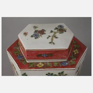 Deckelvase Famille rose