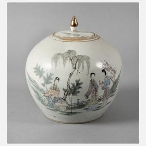 Deckeldose Famille rose