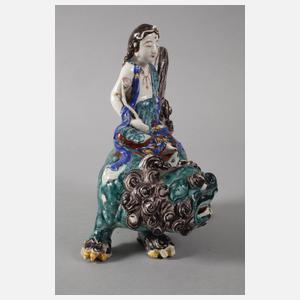 Porzellanfigur reitende Guanyin