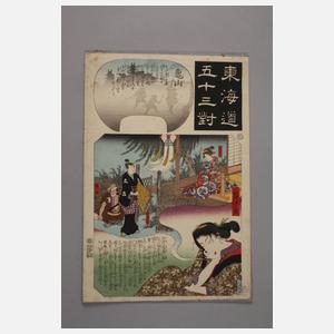 Farbholzschnitt Japan