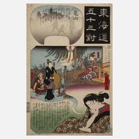 Farbholzschnitt Japan111