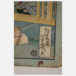 Farbholzschnitt Japan