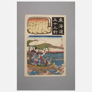 Farbholzschnitt Japan