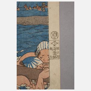 Farbholzschnitt Japan