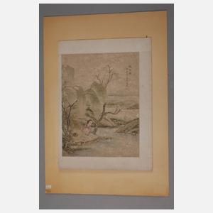 Farbholzschnitt Japan