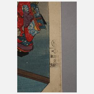 Farbholzschnitt Japan