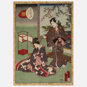 Farbholzschnitt Japan