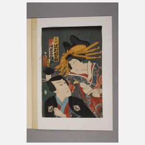 Farbholzschnitt Japan