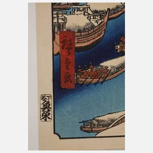 Farbholzschnitt Japan