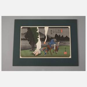 Farbholzschnitt Japan