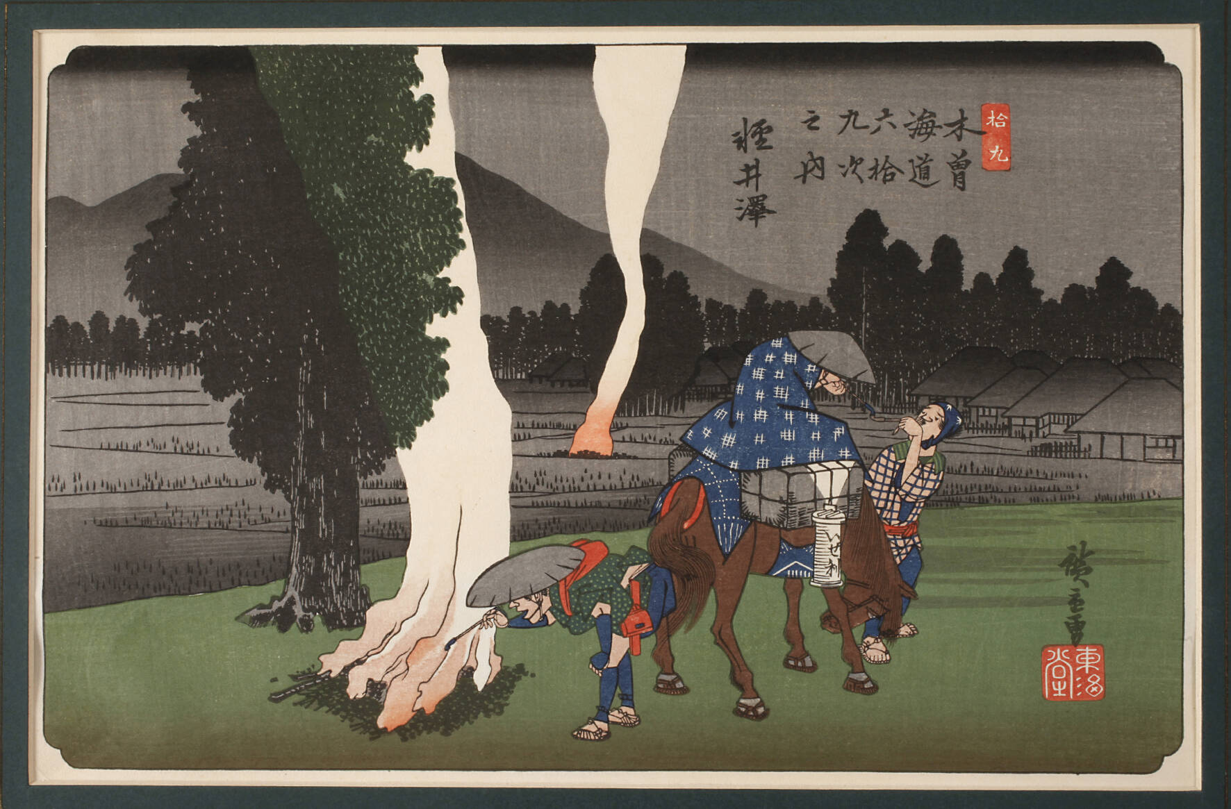 Farbholzschnitt Japan