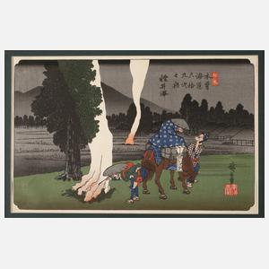 Farbholzschnitt Japan