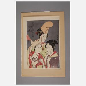 Farbholzschnitt Japan