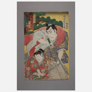 Farbholzschnitt Japan