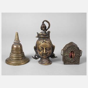 Drei hinduistische Kleinbronzen