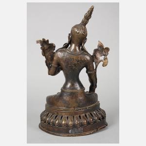 Bronzeplastik Grüne Tara