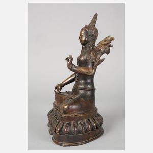 Bronzeplastik Grüne Tara