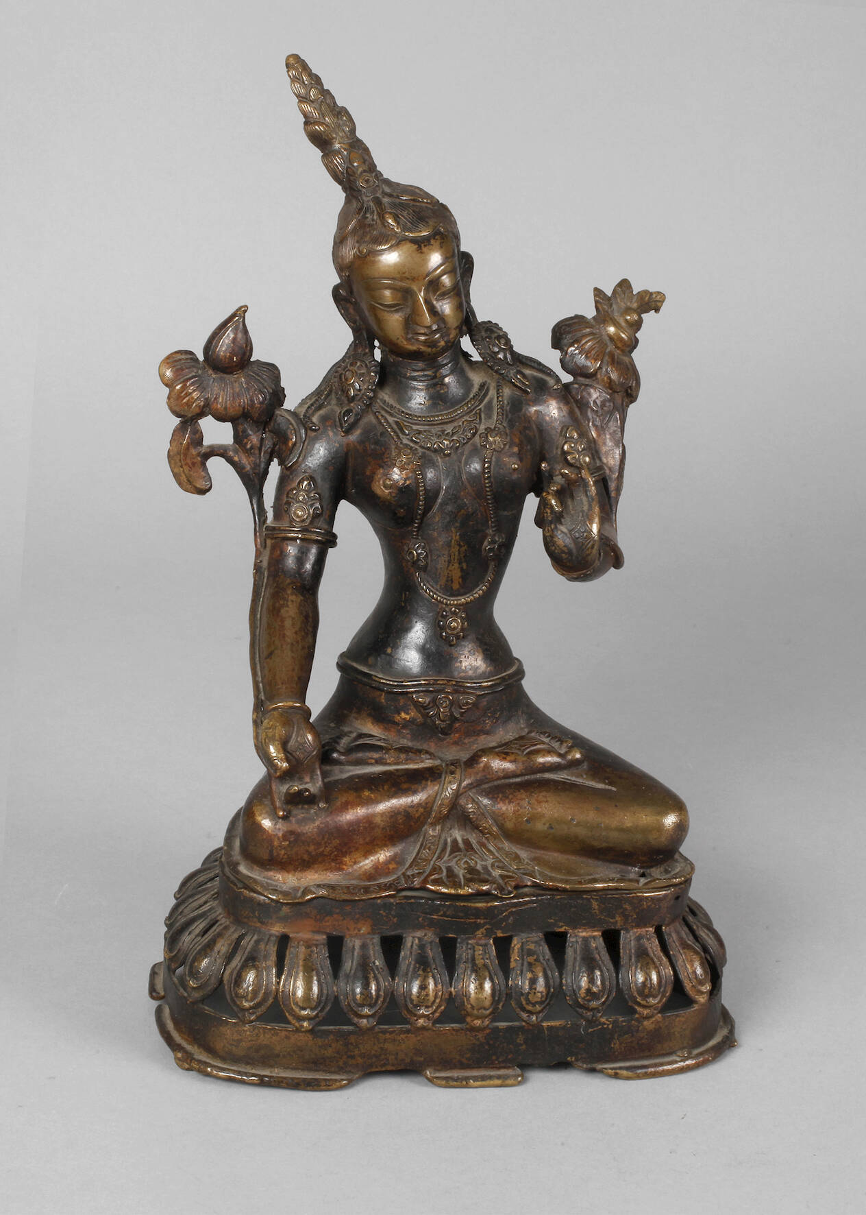 Bronzeplastik Grüne Tara